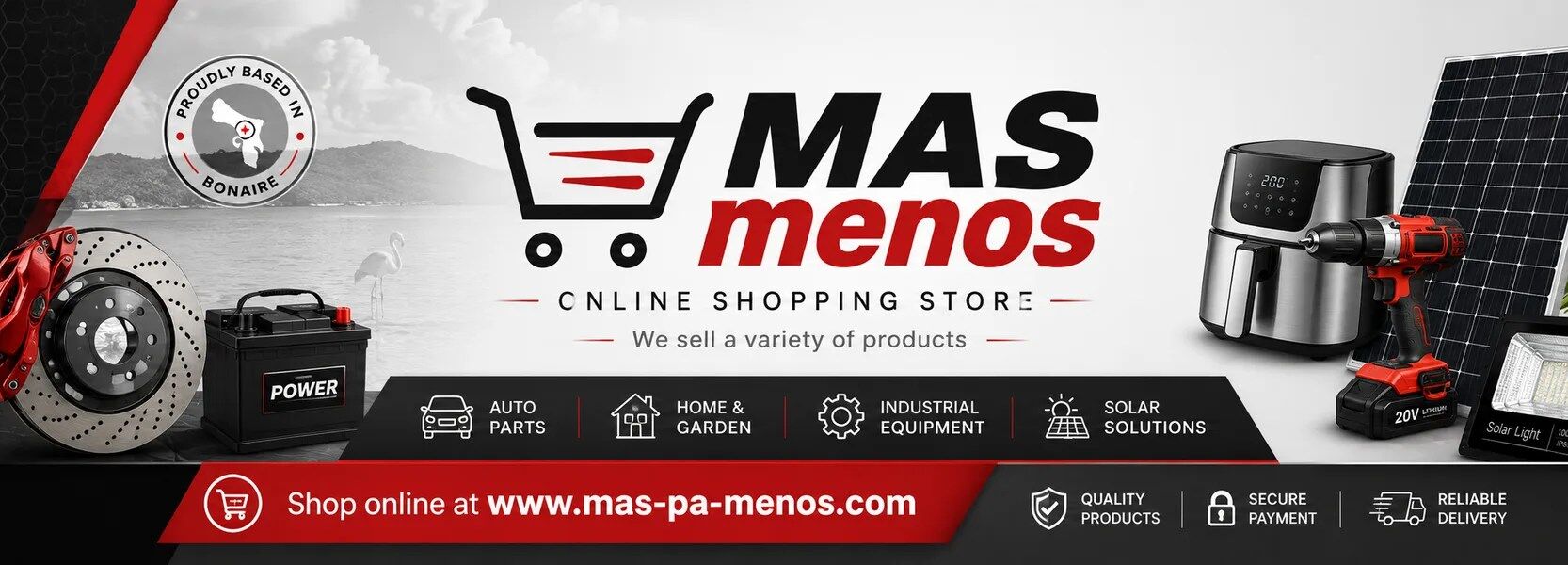 Mas Pa Menos online store in Bonaire